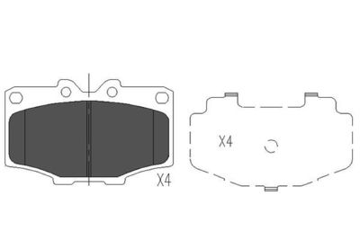 KBP9028 KAVO PARTS Комплект тормозных колодок, дисковый тормоз