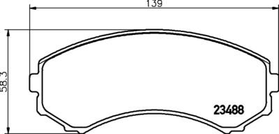 8DB355027551 HELLA PAGID Комплект тормозных колодок, дисковый тормоз