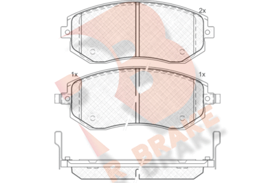 RB1717 R BRAKE Комплект тормозных колодок, дисковый тормоз