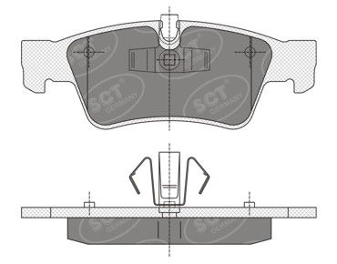 SP353PR SCT - MANNOL Комплект тормозных колодок, дисковый тормоз