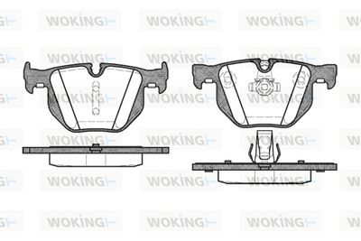 P281360 WOKING Комплект тормозных колодок, дисковый тормоз