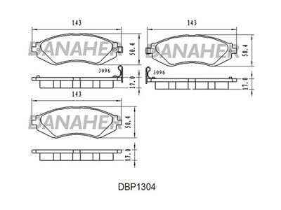 DBP1304 DANAHER Комплект тормозных колодок, дисковый тормоз