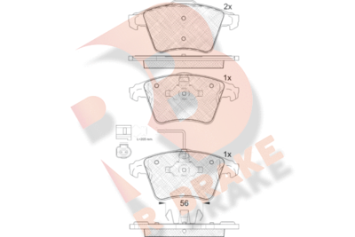 RB1778 R BRAKE Комплект тормозных колодок, дисковый тормоз