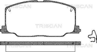 811013879 TRISCAN Комплект тормозных колодок, дисковый тормоз