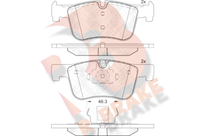 RB2048 R BRAKE Комплект тормозных колодок, дисковый тормоз