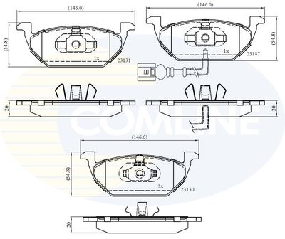 CBP1851 COMLINE Комплект тормозных колодок, дисковый тормоз