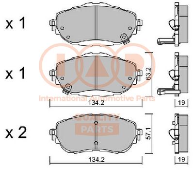 70417199P IAP QUALITY PARTS Комплект тормозных колодок, дисковый тормоз