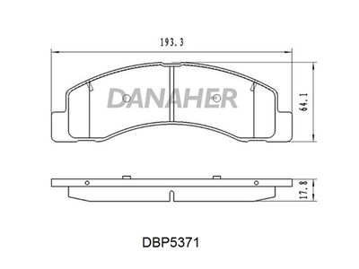 DBP5371 DANAHER Комплект тормозных колодок, дисковый тормоз