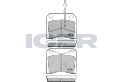 180209 ICER Комплект тормозных колодок, дисковый тормоз