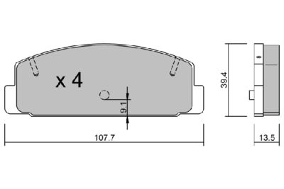 BPMZ2901 AISIN Комплект тормозных колодок, дисковый тормоз