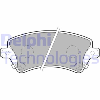 LP1737 DELPHI Комплект тормозных колодок, дисковый тормоз
