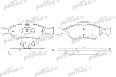 PBP1393 PATRON Комплект тормозных колодок, дисковый тормоз