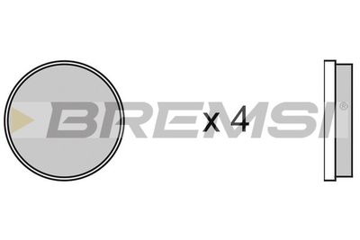 BP2067 BREMSI Комплект тормозных колодок, дисковый тормоз