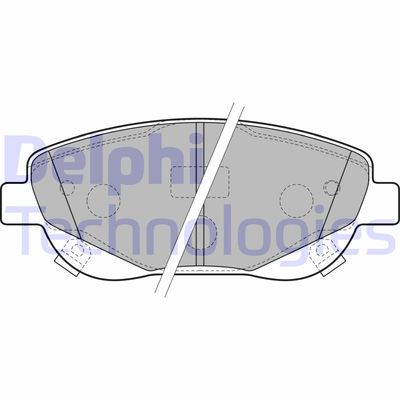 LP2207 DELPHI Комплект тормозных колодок, дисковый тормоз