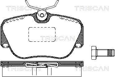 811023936 TRISCAN Комплект тормозных колодок, дисковый тормоз