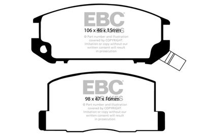 DP4602R EBC Brakes Комплект тормозных колодок, дисковый тормоз