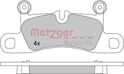 1170523 METZGER Комплект тормозных колодок, дисковый тормоз