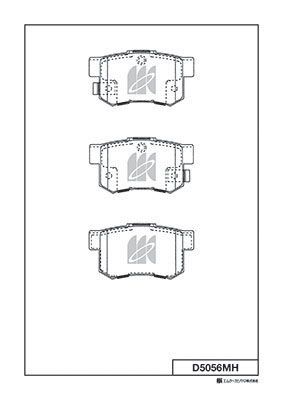 D5056MH MK Kashiyama Комплект тормозных колодок, дисковый тормоз