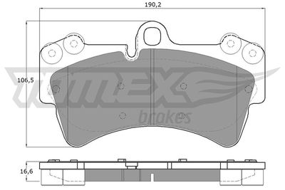 TX1431 TOMEX Brakes Комплект тормозных колодок, дисковый тормоз