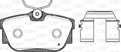 BPA076710 OPEN PARTS Комплект тормозных колодок, дисковый тормоз