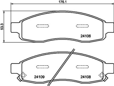 8DB355037421 HELLA Комплект тормозных колодок, дисковый тормоз