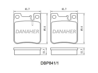 DBP8411 DANAHER Комплект тормозных колодок, дисковый тормоз