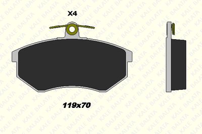 2066919614 KALE Комплект тормозных колодок, дисковый тормоз