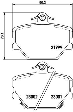 P50038 BREMBO Комплект тормозных колодок, дисковый тормоз