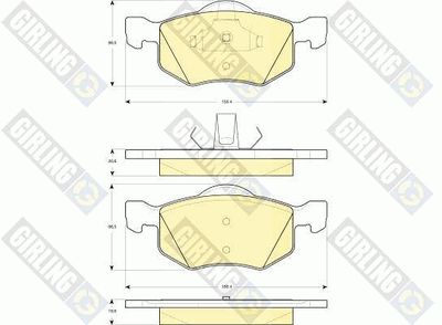 6114972 GIRLING Комплект тормозных колодок, дисковый тормоз