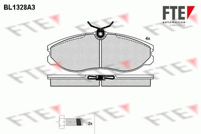 9010120 FTE Комплект тормозных колодок, дисковый тормоз