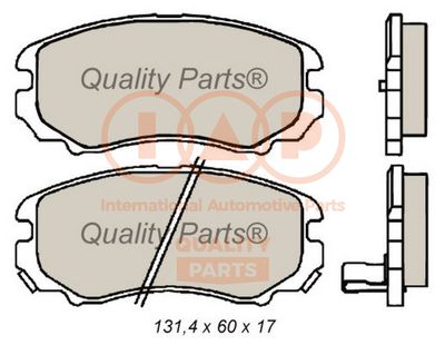 70407072G IAP QUALITY PARTS Комплект тормозных колодок, дисковый тормоз