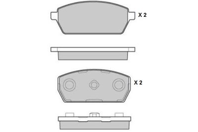 121047 E.T.F. Комплект тормозных колодок, дисковый тормоз