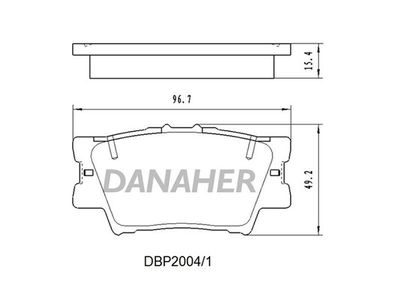 DBP20041 DANAHER Комплект тормозных колодок, дисковый тормоз