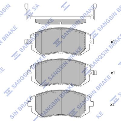 SP1367 Hi-Q Комплект тормозных колодок, дисковый тормоз