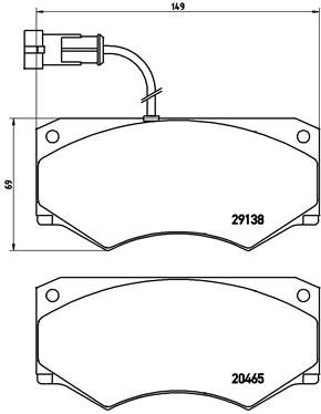 PA6016 BREMBO Комплект тормозных колодок, дисковый тормоз