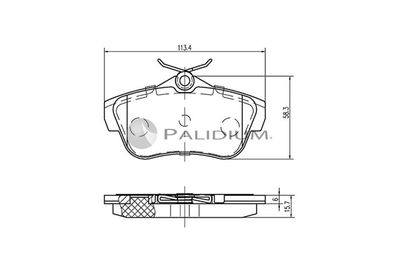 P11178 ASHUKI by Palidium Комплект тормозных колодок, дисковый тормоз