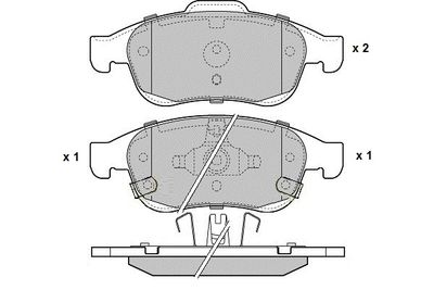 121603 E.T.F. Комплект тормозных колодок, дисковый тормоз