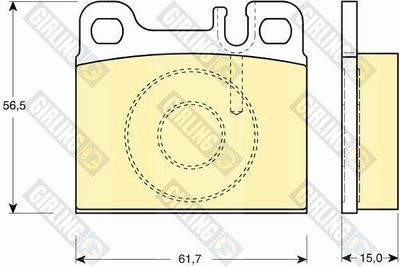 6113312 GIRLING Комплект тормозных колодок, дисковый тормоз