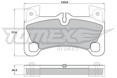 TX1715 TOMEX Brakes Комплект тормозных колодок, дисковый тормоз