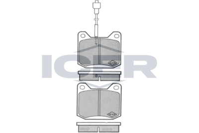 180249 ICER Комплект тормозных колодок, дисковый тормоз