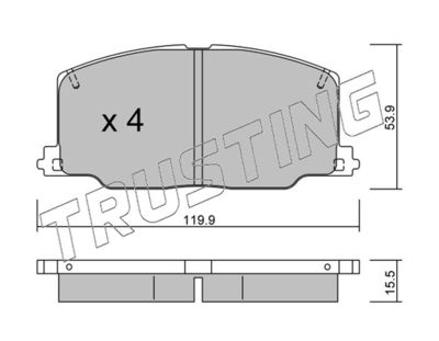 0690 TRUSTING Комплект тормозных колодок, дисковый тормоз