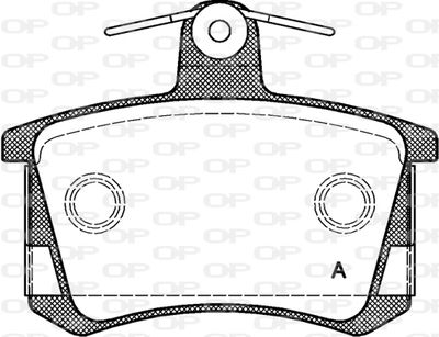 BPA013540 OPEN PARTS Комплект тормозных колодок, дисковый тормоз