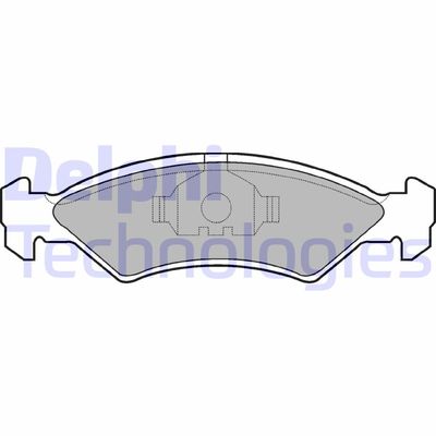 LP351 DELPHI Комплект тормозных колодок, дисковый тормоз