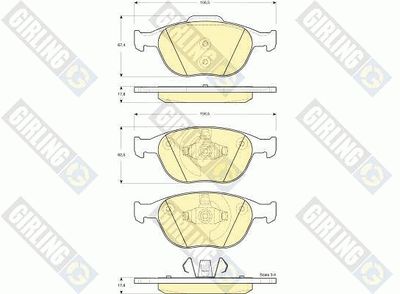 6115322 GIRLING Комплект тормозных колодок, дисковый тормоз