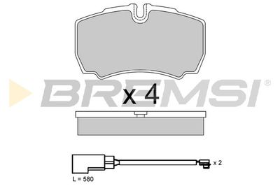 BP3888 BREMSI Комплект тормозных колодок, дисковый тормоз