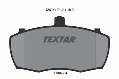 2090401 TEXTAR Комплект тормозных колодок, дисковый тормоз
