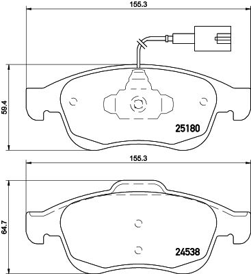 PCP1571 DON Комплект тормозных колодок, дисковый тормоз