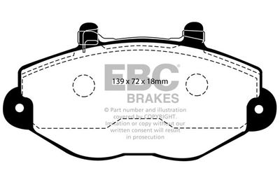 DP9202 EBC Brakes Комплект тормозных колодок, дисковый тормоз