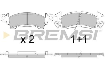 BP2781 BREMSI Комплект тормозных колодок, дисковый тормоз