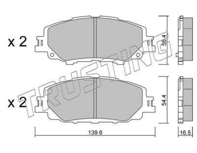 12350 TRUSTING Комплект тормозных колодок, дисковый тормоз